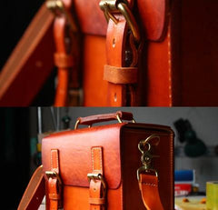 Cool Handmade Leather Mens Small Messenger Bag Camera Bag for men