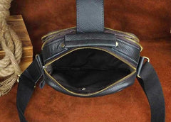 Small Leather Mens SIDE BAG COURIER BAG Messenger Bag Shoulder Bag for Men
