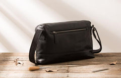 Black Brown Cool Leather Mens Shoulder Bags Messenger Bags for Men - imessengerbags