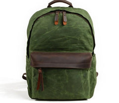 Waxed Canvas Leather Mens Camera Backpack Canvas Travel Backpack Canvas Camera Backpack for Men - imessengerbags