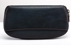 Vintage Leather Long Wallets for Men Zipper Long Wallet - imessengerbags