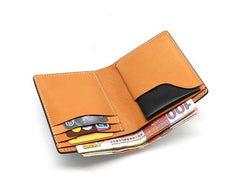 Cool Leather Mens Small Wallets Front Pocket Wallet Slim Wallet for Men - imessengerbags