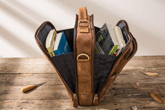 Cool Leather Brown Small Mens Messenger Bag Vintage Shoulder Bag  for Men - imessengerbags