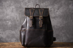 Handmade Leather Mens Cool Backpack Sling Bag Large Travel Bag Hiking Bag for men