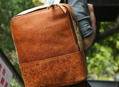 Cool Leather Mens Backpack Travel Backpack Vintage Laptop Backpack for men