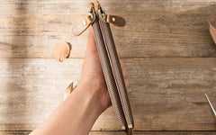 Cool Canvas Leather Mens Bifold Long Cards Wallet Long Wallet for Men - imessengerbags