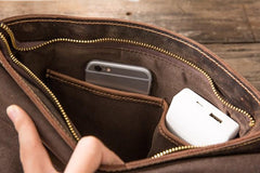 Vintage Leather Small Mens Cool Messenger Bags Small Shoulder Bag for Men