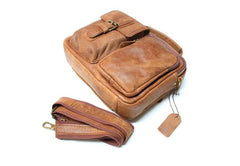 Cool Leather Mens Small Messengers Bag Shoulder Bags for Men