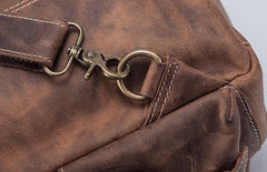 Vintage Cool Leather Mens Backpack Large Travel Bag Hiking Bag for men - imessengerbags