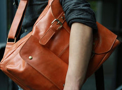 Cool Brown Mens Leather Backpack Travel Backpack School Backpacks for men - imessengerbags