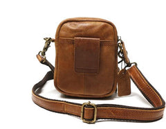 Cool Leather Belt Pouch Mens Waist Bag Shoulder Bag for Men