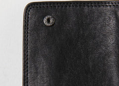Genuine Leather Mens Cool billfold Leather Wallet Men Small Wallets Trifold for Men - imessengerbags