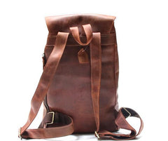 Cool Coffee Mens Leather Backpacks Travel Backpacks Laptop Backpack for men - imessengerbags