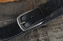 Genuine Leather Punk Rock Biker Trucker Mens Belt Men Black Coffee Belt for Men