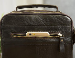 Cool Leather Mens Small Side Bag Messenger Bag Shoulder Bags for Men - imessengerbags