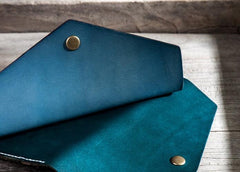Handmade Leather Long Wallets for men Envelope Bifold Men Long Wallet