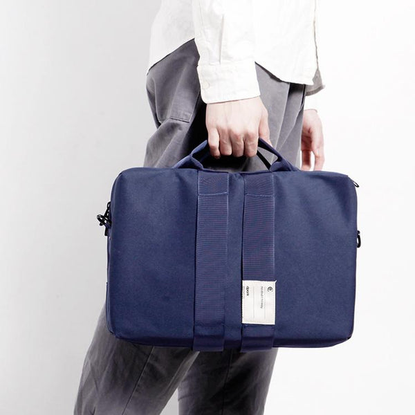 Fashion Polyester Fibre Men's Black Messenger Bag 14'' Blue Briefcase Business Computer Handbag For Men