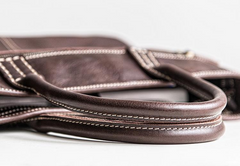 Genuine Leather Mens Briefcase Messenger Bag Laptop Bag Shoulder Bag for men