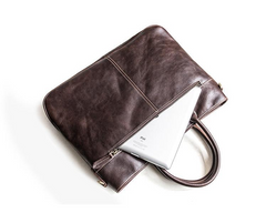 Genuine Leather Mens Briefcase Messenger Bag Laptop Bag Shoulder Bag for men