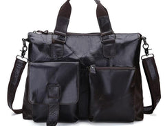 Vintage Leather Mens Briefcase Business Briefcase Cool Work Briefcase For Men - imessengerbags