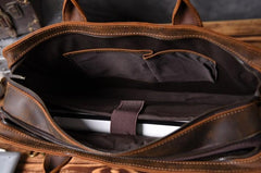Genuine Leather Mens Cool Messenger Bag Briefcase Work Bag Business Bag for men