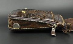 Cool Mens Leather Small Side Bag Belt Pouch Waist Pouch Holster Belt Case for Men