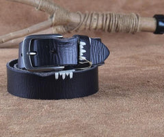 Genuine Leather Punk Rock Biker Trucker Mens Belt Men Black Coffee Belt for Men