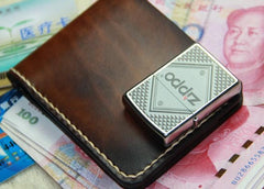 Vintage Leather Mens Slim Small Wallet Leather Small Wallets for Men - imessengerbags