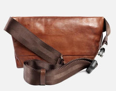 Leather Men Fanny Pack Small Waist Bag Hip Pack Belt Bag Bumbag for Men