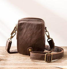 Leather Belt Pouch Phone Cases Mens Waist Bag Shoulder Bag for Men