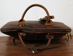 Handmade Leather Mens Cool Business Bag Briefcase Work Bag Laptop Bag for men - imessengerbags