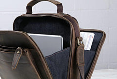 Cool Coffee Vintage Leather Mens Messenger Bags Shoulder Bag for Men