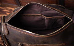 Handmade Leather Mens Cool Shoulder Bag Messenger Bag Chest Bag Bike Bag Cycling Bag for men - imessengerbags