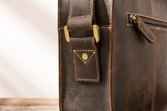 Cool Leather Mens Small Messenger Bags Shoulder Bag  for Men