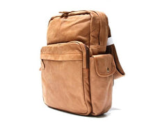 Leather Brown Mens Backpacks Cool Travel Backpack Laptop Backpack for men