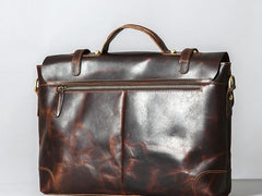 Handmade Leather Mens Cool Messenger Bag Briefcase Work Bag Business Bag Laptop Bag for men - imessengerbags