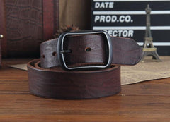 Genuine Leather Punk Rock Biker Trucker Mens Belt Men Black Coffee Belt for Men