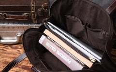 Genuine Leather Mens Cool Messenger Bag Briefcase Work Bag Business Bag for men