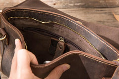 Vintage Leather Small Mens Cool Messenger Bags Small Shoulder Bag for Men