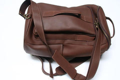 Mens Leather Barrel Backpack Cool Travel Bag Weekender Bag for men - imessengerbags