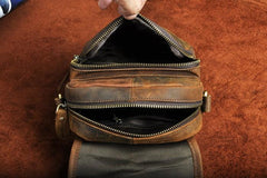 Cool Mens Leather Side Bag Belt Pouch Holster Belt Case Waist Pouch for Men