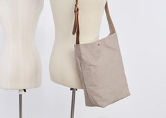 Mens Canvas Gray Cool Bucket Courier bag Messenger Bag Canvas Side Bag for Men - imessengerbags