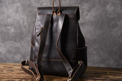 Handmade Leather Mens Cool Backpack Sling Bag Large Travel Bag Hiking Bag for men