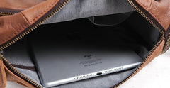 Cool Leather Brown Mens Messenger Bags Vintage Shoulder Bag  for Men - imessengerbags