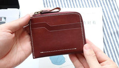 Leather Mens Front Pocket Wallets Small Slim Wallet Card Wallet Change Wallet for Men
