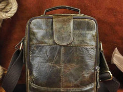 Small Leather Mens SIDE BAG COURIER BAG Messenger Bag Shoulder Bag for Men