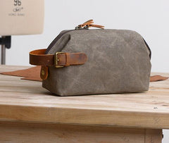 Large Canvas Mens Clutch Bag Zipper Wristlet Bag Phone Purse for Men