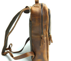 Vintage Leather Mens Backpacks Travel Backpack Laptop Backpack for men - imessengerbags