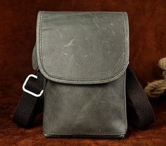 Mens Leather Small Belt Pouch Side Bag Waist Pouch Holster Belt Cases for Men