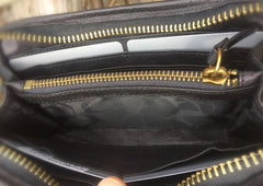 Genuine Leather Mens Cool Long Leather Wallet Biker Wallet Zipper Clutch Wallet for Men - imessengerbags